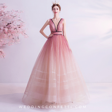 Load image into Gallery viewer, The Kenzia Pink Sleeveless Ombre Gown