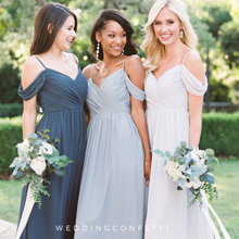 Load image into Gallery viewer, The Celeste Chiffon Bridesmaid Off Shoulder Collection (Customisable)