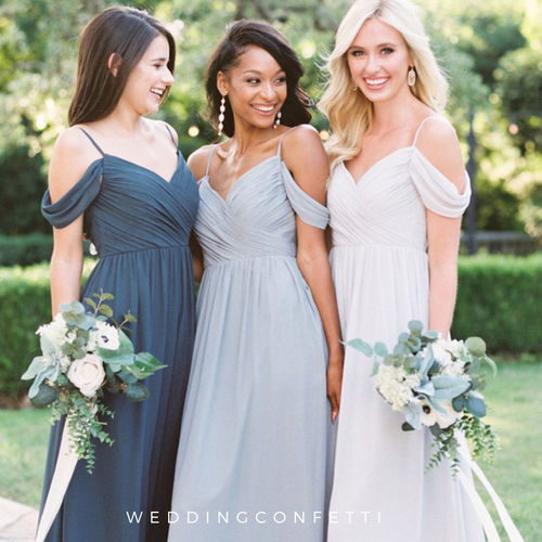 The Celeste Chiffon Bridesmaid Off Shoulder Collection (Customisable)