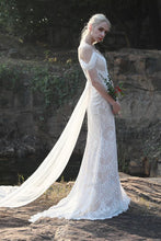 Load image into Gallery viewer, The Kalista Bohemian Off Shoulder Gown - WeddingConfetti