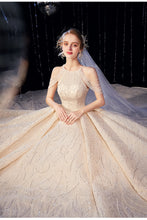 Load image into Gallery viewer, The Claryndel Wedding Bridal Halter Sequined Gown