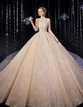 Load image into Gallery viewer, The Claryndel Wedding Bridal Halter Sequined Gown