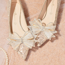 Load image into Gallery viewer, The Haren Wedding Bridal Champagne Gold Flats