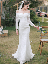 Load image into Gallery viewer, The Leselle Wedding Bridal Off Shoulder Gown