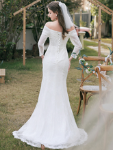 Load image into Gallery viewer, The Leselle Wedding Bridal Off Shoulder Gown