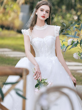 Load image into Gallery viewer, The Renelle Wedding Bridal Ruffled Sleeves Gown