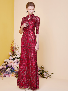 The Raselle Red Mother-Of-Bride Cheongsam