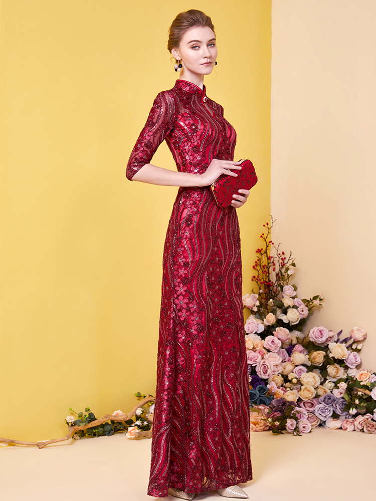 Cheongsam clearance red dress