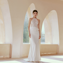 Load image into Gallery viewer, The Casey Wedding Bridal Halter Gown