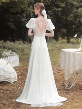Load image into Gallery viewer, The Violetta Wedding Bridal Puff Sleeves Gown