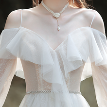 Load image into Gallery viewer, The Marjorie Wedding Bridal Off Shoulder Long Sleeves Gown