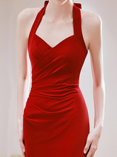 Load image into Gallery viewer, The Lerine Red Halter Dress
