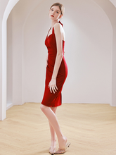 Load image into Gallery viewer, The Lerine Red Halter Dress