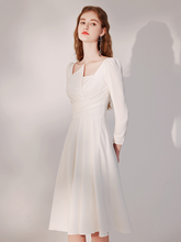 Load image into Gallery viewer, The Ava Off White Sleeve Structured Dress (Available in 2 Designs)