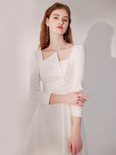 Load image into Gallery viewer, The Ava Off White Sleeve Structured Dress (Available in 2 Designs)