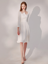 Load image into Gallery viewer, The Ava Off White Sleeve Structured Dress (Available in 2 Designs)