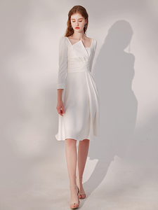 The Ava Off White Sleeve Structured Dress (Available in 2 Designs)