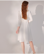 Load image into Gallery viewer, The Ava Off White Sleeve Structured Dress (Available in 2 Designs)