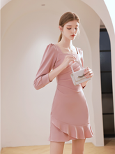 Load image into Gallery viewer, The Riley Short Long Sleeve Dress (Available in 2 Colours)
