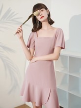 Load image into Gallery viewer, The Renee Pink Flare Sleeves Dress
