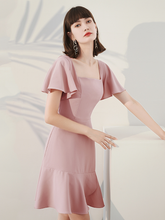 Load image into Gallery viewer, The Renee Pink Flare Sleeves Dress