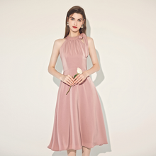 Load image into Gallery viewer, The Yolanda Pink Halter Dress