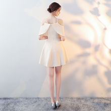 Load image into Gallery viewer, The Ixoria Champagne Off Shoulder Dress