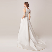 Load image into Gallery viewer, The Corinda Wedding Bridal Satin Sleeveless Gown
