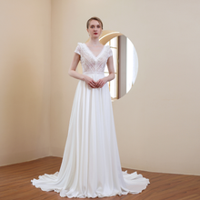 Load image into Gallery viewer, The Galilea Wedding Bridal Short Sleeves Lace Gown