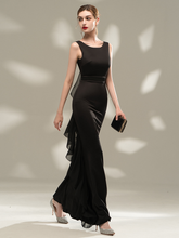 Load image into Gallery viewer, The Rhea Black Sleeveless Dress