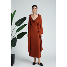 Load image into Gallery viewer, The Fernanda Satin Dress (With Drape)