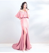 Load image into Gallery viewer, The Henriette Pink Off Shoulder Gown