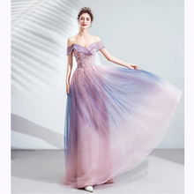 Load image into Gallery viewer, The Kaira Ombre Off Shoulder Gown