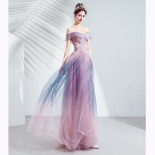 Load image into Gallery viewer, The Kaira Ombre Off Shoulder Gown