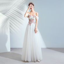 Load image into Gallery viewer, The Keira White Off Shoulder Tulle Gown