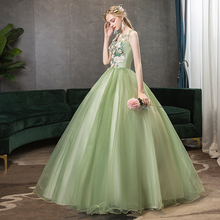 Load image into Gallery viewer, The Zelene Sleeveless Green Tulle Gown