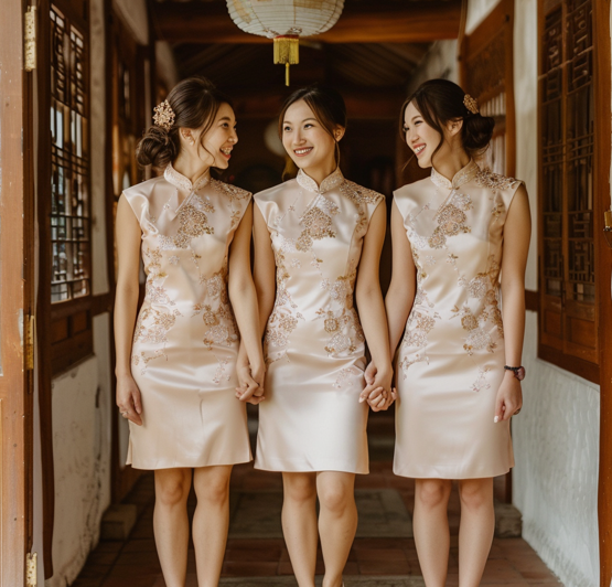 Celebrating Cultural Elegance with Oriental Style Bridesmaid Dresses
