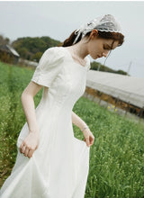 Load image into Gallery viewer, The Erinda Wedding Bridal White Short Sleeve Dress