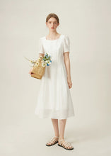 Load image into Gallery viewer, The Erinda Wedding Bridal White Short Sleeve Dress