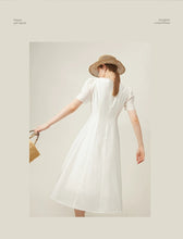 Load image into Gallery viewer, The Erinda Wedding Bridal White Short Sleeve Dress