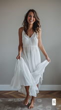 Load image into Gallery viewer, Tea Length White Dresses (Various Designs/Customisable)