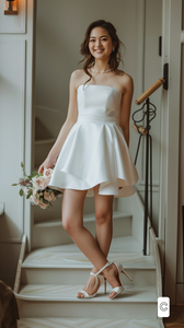 Tea Length White Dresses (Various Designs/Customisable)