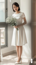 Load image into Gallery viewer, Tea Length White Dresses (Various Designs/Customisable)