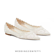 Load image into Gallery viewer, The Fel Wedding Bridal White Flats