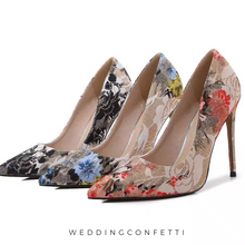 Load image into Gallery viewer, The Tian Oriental Floral Heels (Available in 3 Colours)