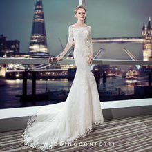 Load image into Gallery viewer, The Renalyda Wedding Bridal Lace Off Shoulder Gown (Available in 2 Styles)