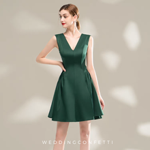 Load image into Gallery viewer, The Sapphire Green Sleeveless Tea Length Dress