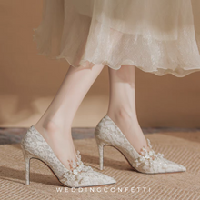Load image into Gallery viewer, The Hasera Wedding Bridal Heels (Available in 2 Colours)