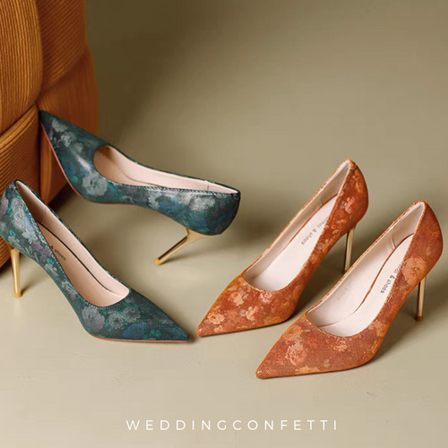 The Royal Oriental Floral Heels (Available in 2 colours)
