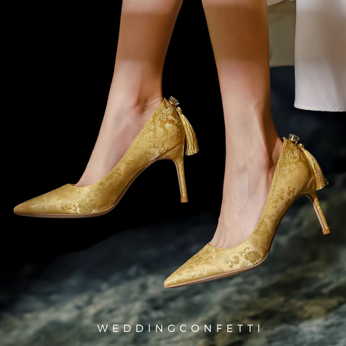The Jin Oriental Floral Heels (Available in 2 Colours)
